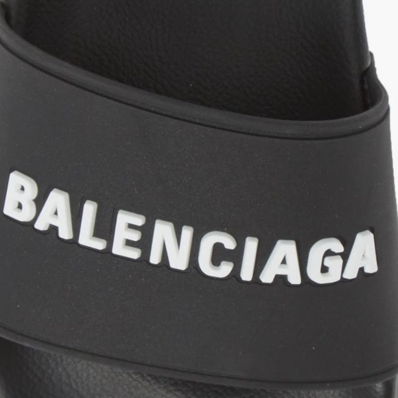 ✨BALENCIAGA “ICONIC” BLACK ( POOL ) SLIDES ✨ CLOSET STAPLE - Picture 6 of 12